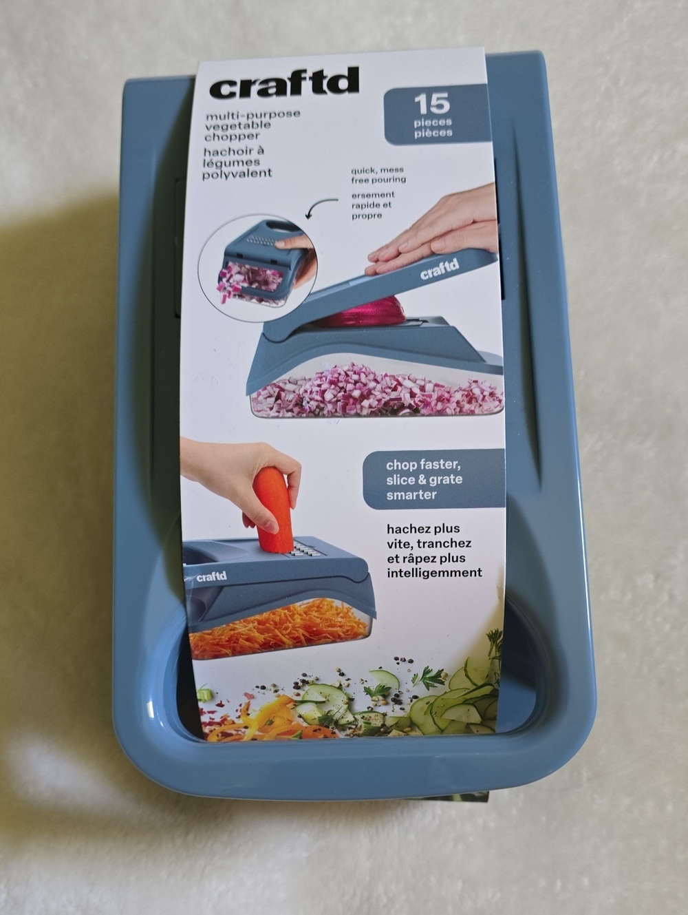 Craftd Multi-Purpose Vegetable Chopper – Light Blue